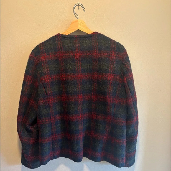 Talbots Plaid Open Front Blazer Jacket - Picture 2 of 9